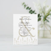 moderne minimale botanische grüne Hochzeit (Stehend Vorderseite)