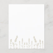 moderne minimale botanische grüne Hochzeit (Rückseite)