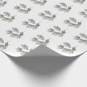 Moderne minimale botanische Weihnachtszeit elegant Geschenkpapier (Ecke)