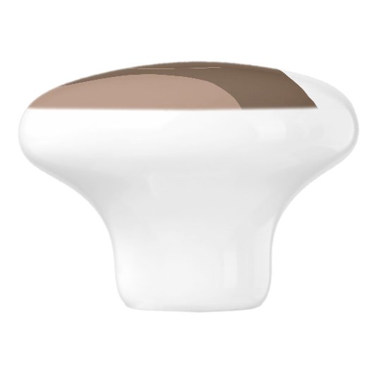 Moderne minimale braune Bärenhalterung - Keramik Keramikknauf (Seitenansicht)