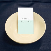 Moderne minimale Cool-Minze-Visitenkarte