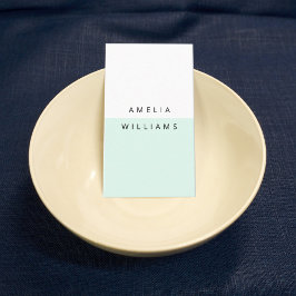 Moderne minimale Cool-Minze-Visitenkarte Visitenkarte