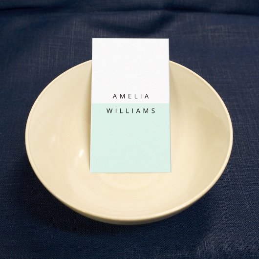 Moderne minimale Cool-Minze-Visitenkarte Visitenkarte