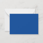 Moderne minimale Cursive Script Blue Note Card Mitteilungskarte (Rückseite)
