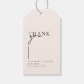 Moderne, minimale, "DANKE!" Hochzeit Geschenkanhänger (Vorderseite)