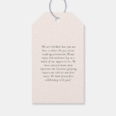 Moderne, minimale, "DANKE!" Hochzeit Geschenkanhänger (Rückseite)