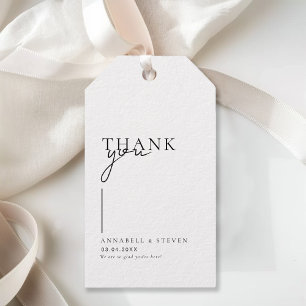 Moderne, minimale, "DANKE!" Hochzeit Geschenkanhänger