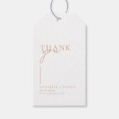 Moderne, minimale, "DANKE!" Hochzeit Geschenkanhänger (Vorderseite)