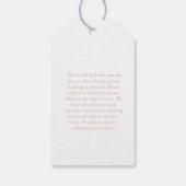Moderne, minimale, "DANKE!" Hochzeit Geschenkanhänger (Rückseite)