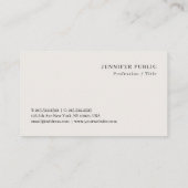 Moderne, minimale Designvorlage für den Kunden Visitenkarte (Rückseite)