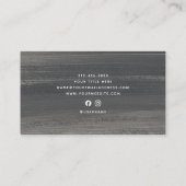 Moderne minimale dunkelgraue Pinselstriche Visitenkarte (Rückseite)