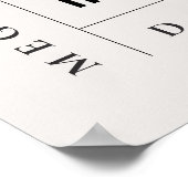 Moderne minimale einfach gesunde Lächeln Zahnstoch Poster (Ecke)