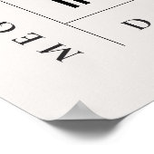 Moderne minimale einfach gesunde Lächeln Zahnstoch Poster (Ecke)