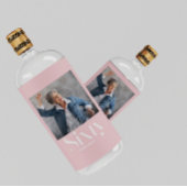 Moderne minimale einfach gürtelrosa 60. Geburtstag Weinetikett