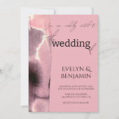 Moderne, minimale, einfache, dusty Rose Wedding Einladung (Vorderseite)