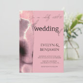 Moderne, minimale, einfache, dusty Rose Wedding Einladung (Stehend Vorderseite)