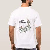 Moderne minimale elegante Wasserfarbe botanische r T-Shirt (Rückseite)