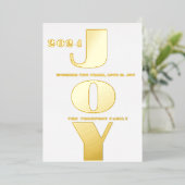 Moderne minimale Eleganz Folien Feiertagskarte (Stehend vorne)