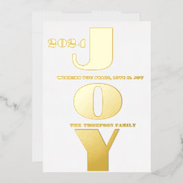 Moderne minimale Eleganz Folien Feiertagskarte