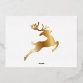 Moderne minimale Eleganz Folien Feiertagskarte (Rückseite)