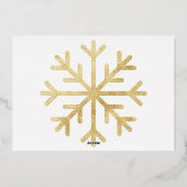 Moderne minimale Eleganz Folien Feiertagskarte (Rückseite)