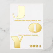 Moderne minimale Eleganz Folien Feiertagskarte (Vorderseite)