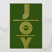 Moderne minimale Eleganz Folien Feiertagskarte (Vorderseite)