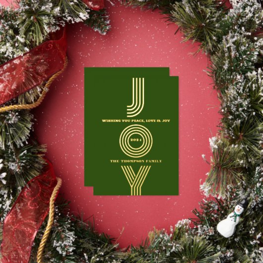 Moderne minimale Eleganz Folien Feiertagskarte (Insitu)