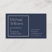 Moderne minimale Eleganz Visitenkarte (Rückseite)