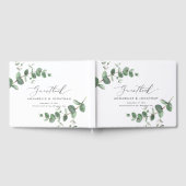 Moderne minimale eukalyptus rustikal einfach gästebuch (Voll)