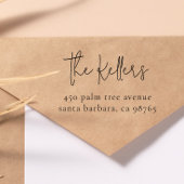 Moderne minimale Familienname und Zuhause-Adresse Permastempel