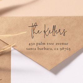 Moderne minimale Familienname und Zuhause-Adresse Permastempel