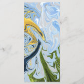 Moderne minimale farbenfrohe Abstrakte Hochzeit Menükarte (Rückseite)