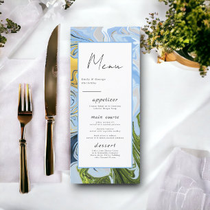 Moderne minimale farbenfrohe Abstrakte Hochzeit Menükarte