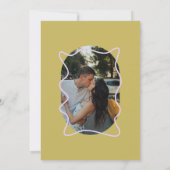 Moderne minimale farbenfrohe Orange Green Wedding Einladung (Rückseite)