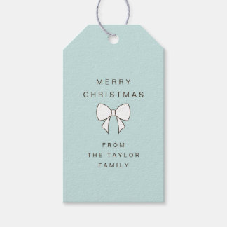 Moderne Minimale Farbige Hellblaue Elegante Feiert Geschenkanhänger