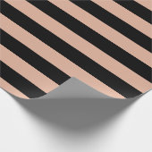 Moderne minimale fast Aprikose und schwarze Geschenkpapier (Ecke)