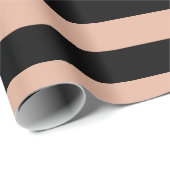 Moderne minimale fast Aprikose und schwarze Geschenkpapier (Rolleneckpunkt)