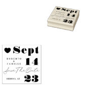 Moderne, minimale, fett gedruckte Hochzeit retten Gummistempel (Stempel)