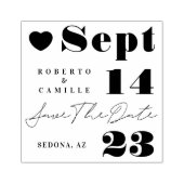 Moderne, minimale, fett gedruckte Hochzeit retten Gummistempel (Prägung)