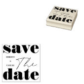 Moderne, minimale, fett gedruckte Hochzeit retten  Gummistempel (Stempel)