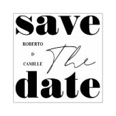 Moderne, minimale, fett gedruckte Hochzeit retten  Gummistempel (Prägung)