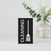 Moderne minimale fett-schwarz-weiße Reinigung Visitenkarte (Stehend Vorderseite)