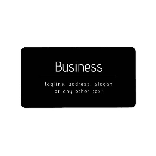 Moderne minimale Firmennamen und andere Informatio Adressaufkleber (Vorne)