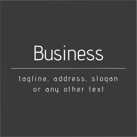 Moderne minimale Firmennamen und andere Informatio Aufkleber (Vorderseite)