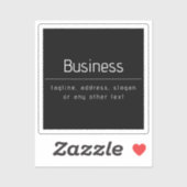 Moderne minimale Firmennamen und andere Informatio Aufkleber (Blatt)