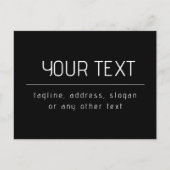 Moderne minimale Firmennamen und andere Informatio Postkarte (Vorderseite)