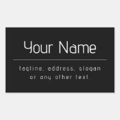 Moderne minimale Firmennamen und andere Informatio Rechteckiger Aufkleber (Vorderseite)