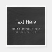 Moderne minimale Firmennamen und andere Informatio Serviette (Vorderseite)