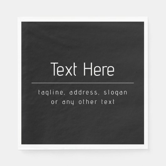 Moderne minimale Firmennamen und andere Informatio Serviette (Vorderseite)